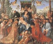 The Feast of the rose Garlands the virgen,the Infant Christ and St.Dominic distribut rose garlands Albrecht Durer